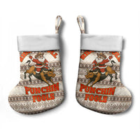 Riding Bulls Punchin Fools Christmas Stocking Xmas Holiday Patterns - Wonder Print Shop