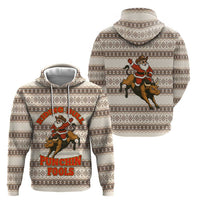 Riding Bulls Punchin Fools Christmas Hoodie Xmas Holiday Patterns - Wonder Print Shop