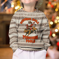 Riding Bulls Punchin Fools Christmas Kid Ugly Christmas Sweater Xmas Holiday Patterns - Wonder Print Shop