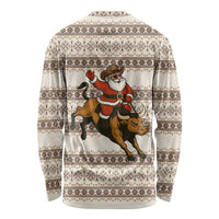 Riding Bulls Punchin Fools Christmas Long Sleeve Shirt Xmas Holiday Patterns - Wonder Print Shop