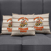 Riding Bulls Punchin Fools Christmas Pillow Cover Xmas Holiday Patterns - Wonder Print Shop