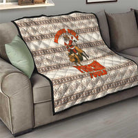 Riding Bulls Punchin Fools Christmas Quilt Xmas Holiday Patterns - Wonder Print Shop