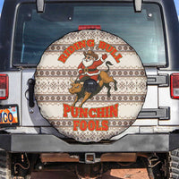 Riding Bulls Punchin Fools Christmas Spare Tire Cover Xmas Holiday Patterns - Wonder Print Shop