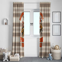 Riding Bulls Punchin Fools Christmas Window Curtain Xmas Holiday Patterns - Wonder Print Shop
