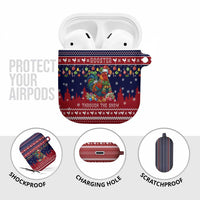 Rooster Through The Snow Christmas AirPods Case Xmas Holiday Patterns - Wonder Print Shop