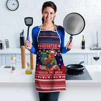 Rooster Through The Snow Christmas Apron Xmas Holiday Patterns - Wonder Print Shop