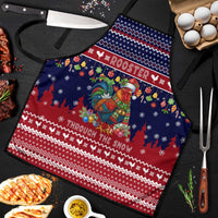 Rooster Through The Snow Christmas Apron Xmas Holiday Patterns - Wonder Print Shop