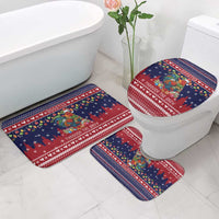 Rooster Through The Snow Christmas Bathroom Set Xmas Holiday Patterns - Wonder Print Shop