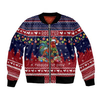 Rooster Through The Snow Christmas Bomber Jacket Xmas Holiday Patterns - Wonder Print Shop