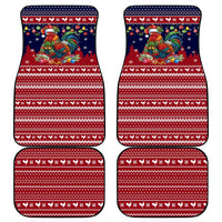 Rooster Through The Snow Christmas Car Mats Xmas Holiday Patterns - Wonder Print Shop
