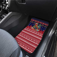 Rooster Through The Snow Christmas Car Mats Xmas Holiday Patterns - Wonder Print Shop