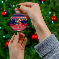 Rooster Through The Snow Christmas Ceramic Ornament Xmas Holiday Patterns - Wonder Print Shop