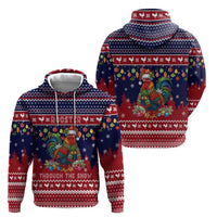 Rooster Through The Snow Christmas Hoodie Xmas Holiday Patterns - Wonder Print Shop