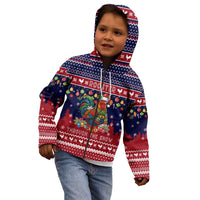 Rooster Through The Snow Christmas Kid Hoodie Xmas Holiday Patterns - Wonder Print Shop