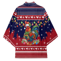 Rooster Through The Snow Christmas Kimono Xmas Holiday Patterns - Wonder Print Shop