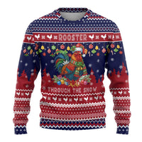 Rooster Through The Snow Christmas Ugly Christmas Sweater Xmas Holiday Patterns - Wonder Print Shop