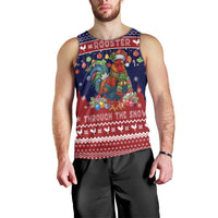 Rooster Through The Snow Christmas Men Tank Top Xmas Holiday Patterns - Wonder Print Shop