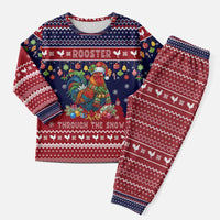 Rooster Through The Snow Christmas Pajama Set Xmas Holiday Patterns - Wonder Print Shop
