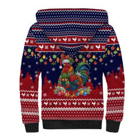 Rooster Through The Snow Christmas Sherpa Hoodie Xmas Holiday Patterns - Wonder Print Shop