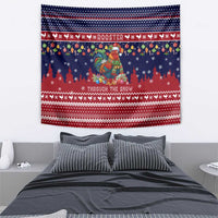 Rooster Through The Snow Christmas Tapestry Xmas Holiday Patterns - Wonder Print Shop