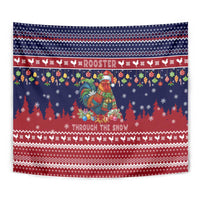 Rooster Through The Snow Christmas Tapestry Xmas Holiday Patterns - Wonder Print Shop