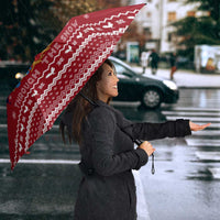 Rooster Through The Snow Christmas Umbrella Xmas Holiday Patterns - Wonder Print Shop