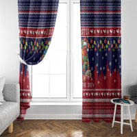 Rooster Through The Snow Christmas Window Curtain Xmas Holiday Patterns - Wonder Print Shop