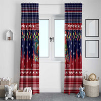 Rooster Through The Snow Christmas Window Curtain Xmas Holiday Patterns - Wonder Print Shop