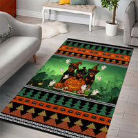 Rottweiler Christmas Area Rug Xmas Holiday Patterns - Wonder Print Shop