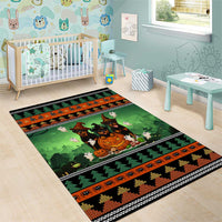 Rottweiler Christmas Area Rug Xmas Holiday Patterns - Wonder Print Shop