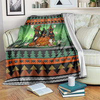 Rottweiler Christmas Blanket Xmas Holiday Patterns - Wonder Print Shop