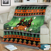 Rottweiler Christmas Blanket Xmas Holiday Patterns - Wonder Print Shop