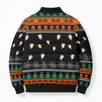 Rottweiler Christmas Bomber Puffer Jacket Xmas Holiday Patterns - Wonder Print Shop