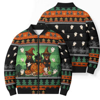 Rottweiler Christmas Bomber Puffer Jacket Xmas Holiday Patterns - Wonder Print Shop