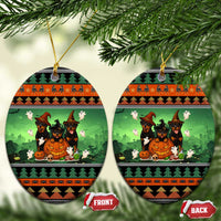 Rottweiler Christmas Ceramic Ornament Xmas Holiday Patterns - Wonder Print Shop