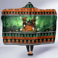 Rottweiler Christmas Hooded Blanket Xmas Holiday Patterns - Wonder Print Shop