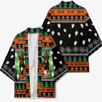 Rottweiler Christmas Kimono Xmas Holiday Patterns - Wonder Print Shop
