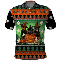 Rottweiler Christmas Polo Shirt Xmas Holiday Patterns - Wonder Print Shop