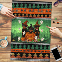 Rottweiler Christmas Puzzle Xmas Holiday Patterns - Wonder Print Shop