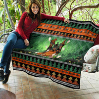 Rottweiler Christmas Quilt Xmas Holiday Patterns - Wonder Print Shop