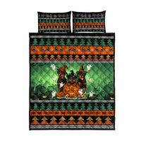 Rottweiler Christmas Quilt Bed Set Xmas Holiday Patterns - Wonder Print Shop