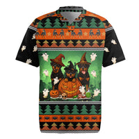 Rottweiler Christmas Rugby Jersey Xmas Holiday Patterns - Wonder Print Shop