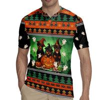Rottweiler Christmas Rugby Jersey Xmas Holiday Patterns - Wonder Print Shop