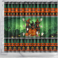 Rottweiler Christmas Shower Curtain Xmas Holiday Patterns - Wonder Print Shop