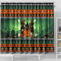 Rottweiler Christmas Shower Curtain Xmas Holiday Patterns - Wonder Print Shop