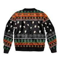 Rottweiler Christmas Sleeve Zip Bomber Jacket Xmas Holiday Patterns - Wonder Print Shop