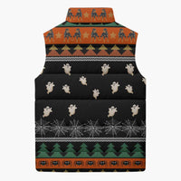 Rottweiler Christmas Sleeveless Puffer Jacket Xmas Holiday Patterns - Wonder Print Shop