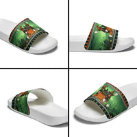 Rottweiler Christmas Slide Sandals Xmas Holiday Patterns - Wonder Print Shop