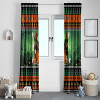 Rottweiler Christmas Window Curtain Xmas Holiday Patterns - Wonder Print Shop