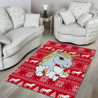 Lovely Unicorn Christmas Area Rug Xmas Holiday Patterns - Wonder Print Shop